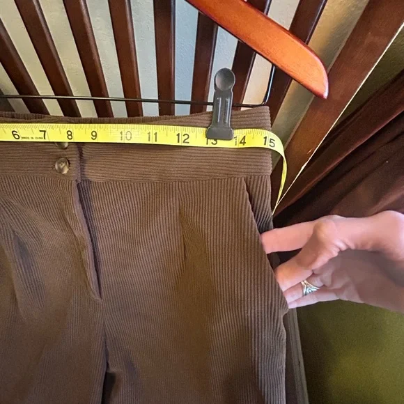 Wide Leg Corduroy Women's Pants - Picture 3 of 5